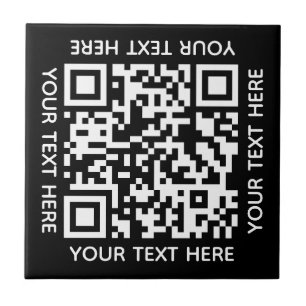 Fügen Sie Ihren eigenen QR Code Text Scan Minimal Fliese