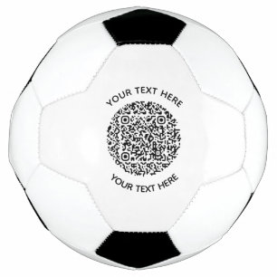 Fügen Sie Ihren eigenen QR Code Text Scan Minimal Fußball