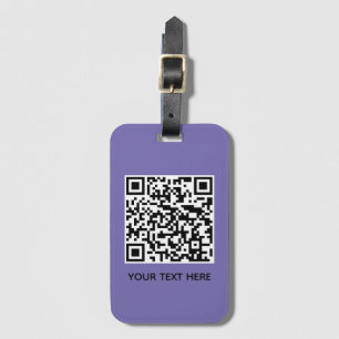 Fügen Sie Ihren eigenen QR Code Text Scan Minimal  Gepäckanhänger