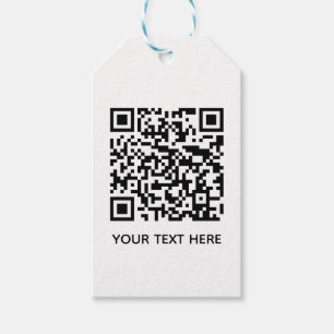 Fügen Sie Ihren eigenen QR Code Text Scan Minimal Geschenkanhänger