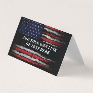 Fügen Sie Ihren eigenen Text auf grunge-amerikanis Visitenkarten