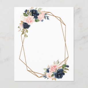 fügen Sie Ihren eigenen Text blaue Blumen Hochzeit