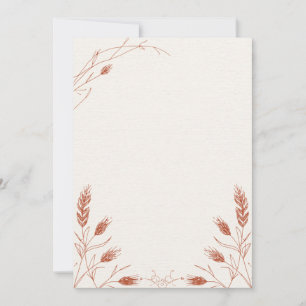 Fügen Sie Ihren eigenen Text Boho Pampas Gras Weiz Einladung