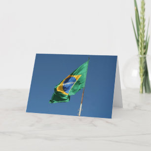 FÜGEN SIE IHREN EIGENEN TEXT brasilianisches Flag Karte