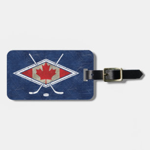 Fügen Sie Ihren eigenen Text Canada Flag Hockey Ge Gepäckanhänger
