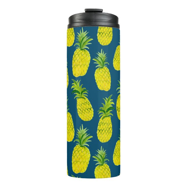 Fügen Sie Ihren eigenen Text hinzu! Ananas-Party W Thermosbecher (Vorderseite)
