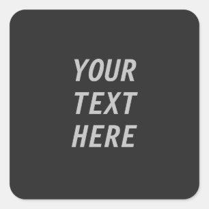 Fügen Sie Ihren eigenen Text hinzu Quadratischer Aufkleber