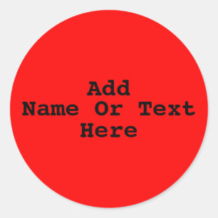 FÜGEN SIE IHREN EIGENEN TEXT-STICKER HINZU RUNDER AUFKLEBER