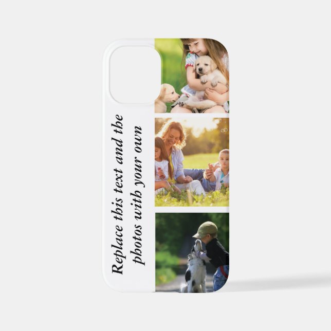 Fügen Sie Ihren eigenen Text und Bilder hinzu iPhone 12 Mini Hülle (Rückseite)