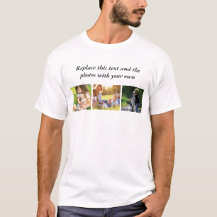 Fügen Sie Ihren eigenen Text und Bilder hinzu T-Shirt