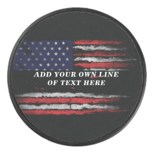 Fügen Sie Ihren eigenen Text unter der amerikanisc Eishockey Puck