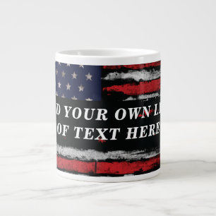 Fügen Sie Ihren eigenen Text unter der amerikanisc Jumbo-Tasse