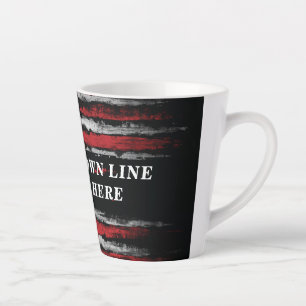 Fügen Sie Ihren eigenen Text unter der amerikanisc Milchtasse