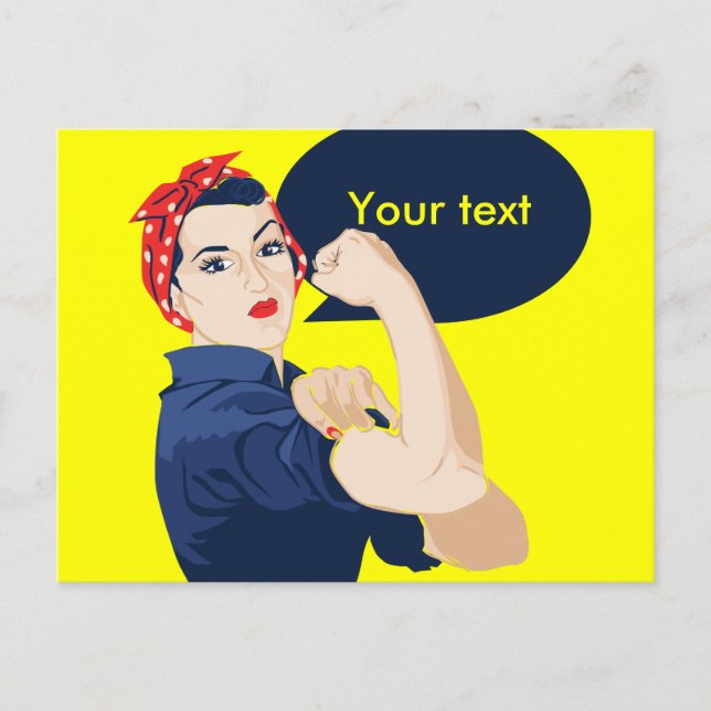 Fügen Sie Ihren eigenen Text zu Rosie Niveter Postkarte (Vorderseite)