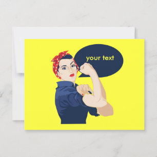 Fügen Sie Ihren eigenen Text zu Rosie Niveter Postkarte