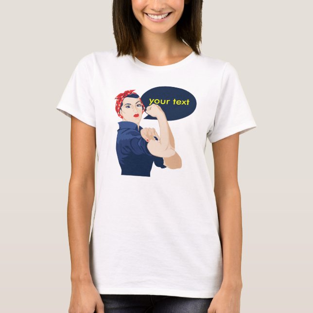 Fügen Sie Ihren eigenen Text zu Rosie Niveter T-Shirt (Vorderseite)