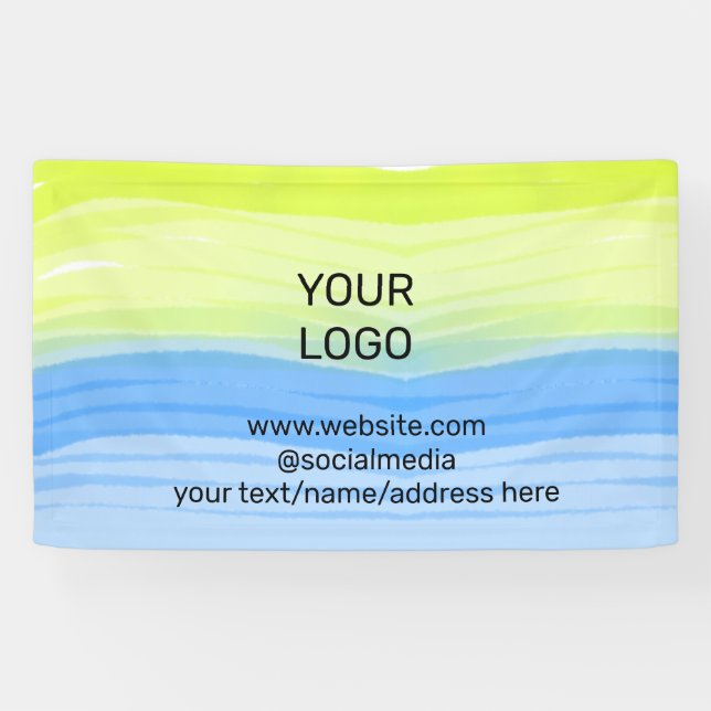 Fügen Sie Ihren Firmennamen Text Aquarelladresse h Banner (Horizontal)