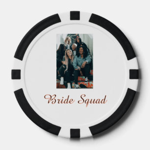 Fügen Sie Ihren Foto-Name Brautjungfer-Truppe Brau Pokerchips