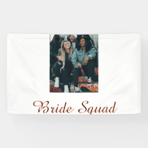 Fügen Sie Ihren Foto Namen Brautjungfer Squad Brau Banner