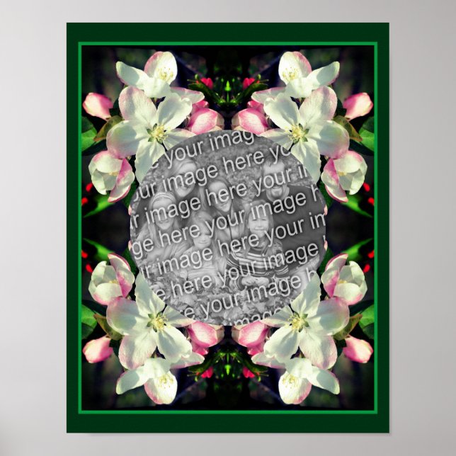 Fügen Sie Ihren Foto Spring Blume Blüten Rahmen Poster (Vorne)