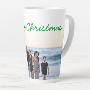 Fügen Sie Ihren Foto-Text fröhlich Weihnachtsfeier Milchtasse