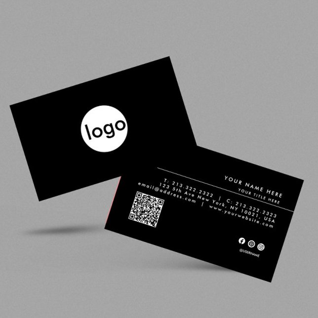 Fügen Sie Ihren individuellen Logo QR Code hinzu Visitenkarte (Von Creator hochgeladen)