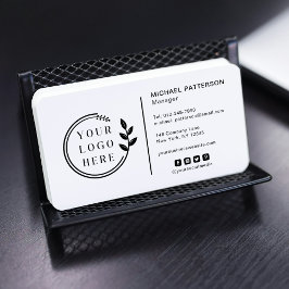 Fügen Sie Ihren Logo Social Media QR Code Corporat Visitenkarte