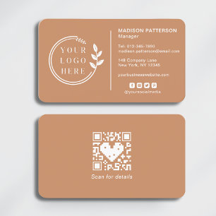 Fügen Sie Ihren Logo Social Media QR Code Corporat Visitenkarte