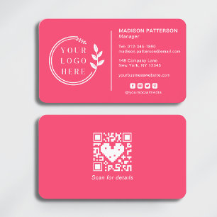 Fügen Sie Ihren Logo Social Media QR Code Corporat Visitenkarte