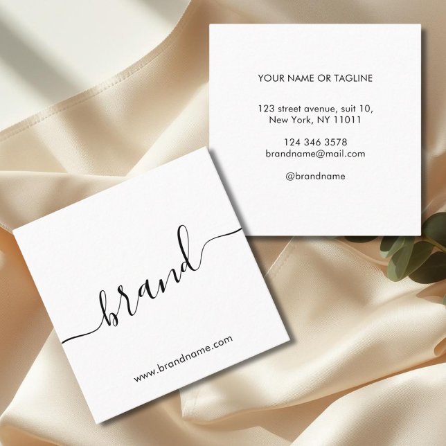 Fügen Sie Ihren Markennamen modernen minimalistisc Telefonnummerkarte (Von Creator hochgeladen)