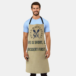 Fügen Sie Ihren Namen Funny Sprichwort Rustic Chef Schürze
