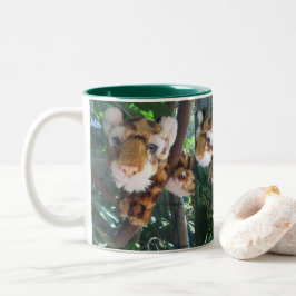 FÜGEN SIE IHREN NAMEN IN DIESE NIEDLICHE TOY LEOPA ZWEIFARBIGE TASSE