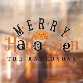 Fügen Sie Ihren Namen MerHalloween Custom hinzu Fensteraufkleber