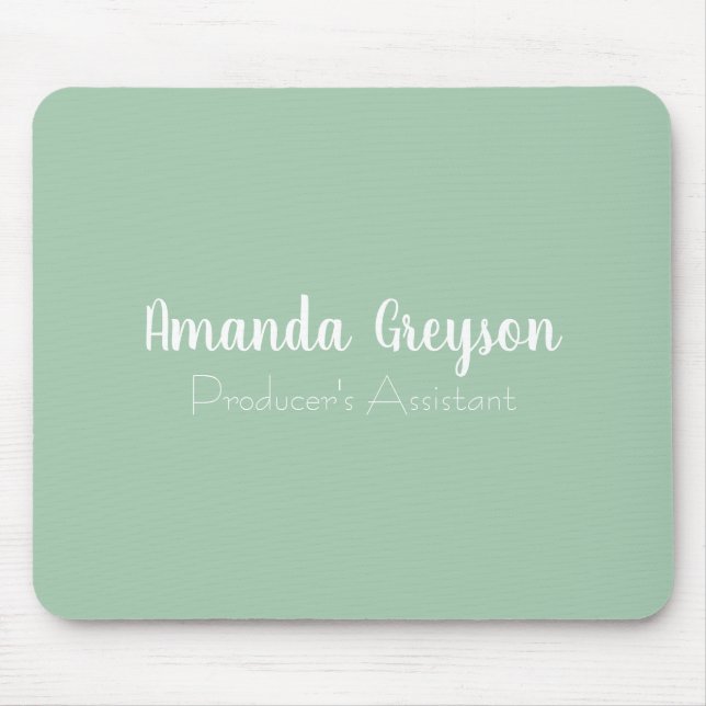 Fügen Sie Ihren Namen Minimal Monogramm neue Jobpo Mousepad (Vorne)