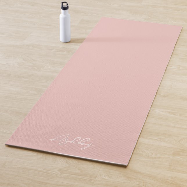 Fügen Sie Ihren Namen Modernes Blütenpinke hinzu Yogamatte (Beispiel)
