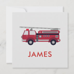 Fügen Sie Ihren Namen Red Fire LKW Personalisiert 