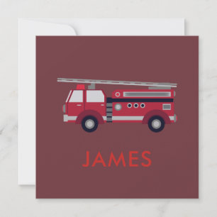 Fügen Sie Ihren Namen Red Fire LKW Personalisiert 