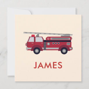 Fügen Sie Ihren Namen Red Fire LKW Personalisiert 