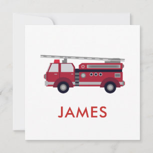 Fügen Sie Ihren Namen Red Fire LKW Personalisiert 