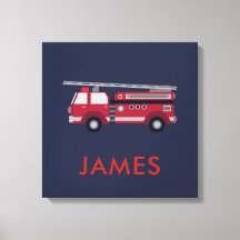 Fügen Sie Ihren Namen Red Fire LKW Personalisiert 