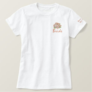 Fügen Sie Ihren Namen Rosa Bride T - Shirt hinzu