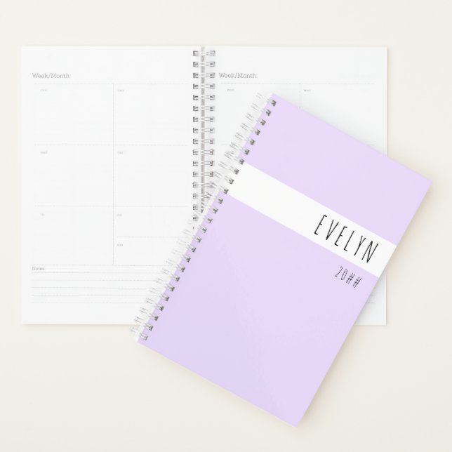 Fügen Sie Ihren Namen Skinny Schriftart Lavender 2 Planer (Anzeige)