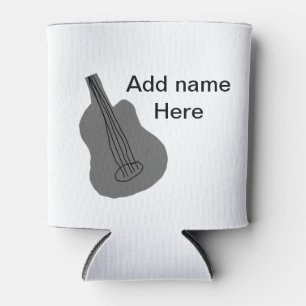 Fügen Sie Ihren Namen Text braun akustische Gitarr Dosenkühler