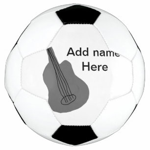 Fügen Sie Ihren Namen Text braun akustische Gitarr Fußball