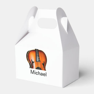 Fügen Sie Ihren Namen Text braune Violine Musiklie Geschenkschachtel