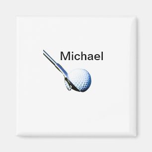 Fügen Sie Ihren Namen Text Golfball Club Sportausr Magnet