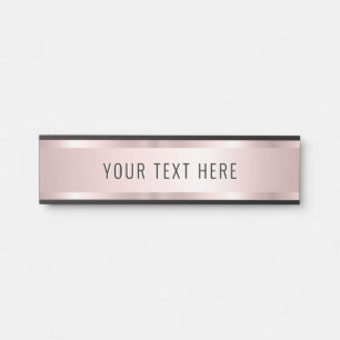 Fügen Sie Ihren Namen Textvorlage Luxuriöse Rose G Türschild