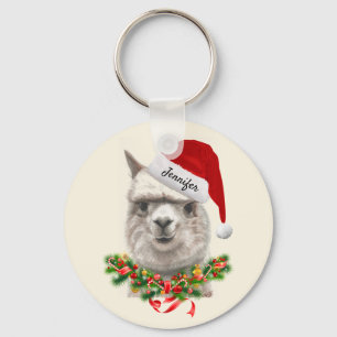 Fügen Sie Ihren Namen Weihnachten Weihnachtsmann  Schlüsselanhänger