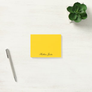 Fügen Sie Ihren Namen zu benutzerdefinierten kanar Post-it Klebezettel