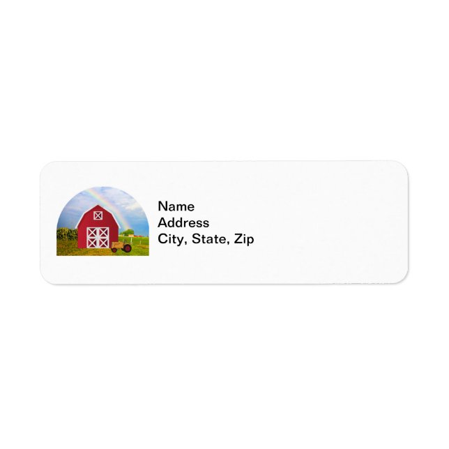 Fügen Sie Ihren Namen zu Red Barn mit Blue Sky hin (Vorne)